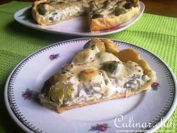 Киш с брюссельской капустой