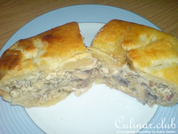 Пирог с грибами(вариант)