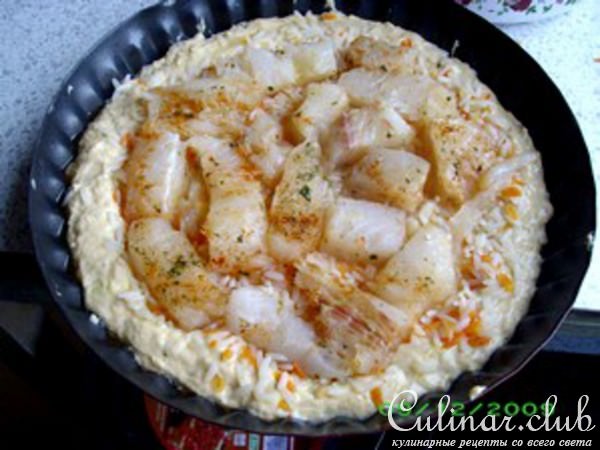 Пирог с палтусом (мой вариант)