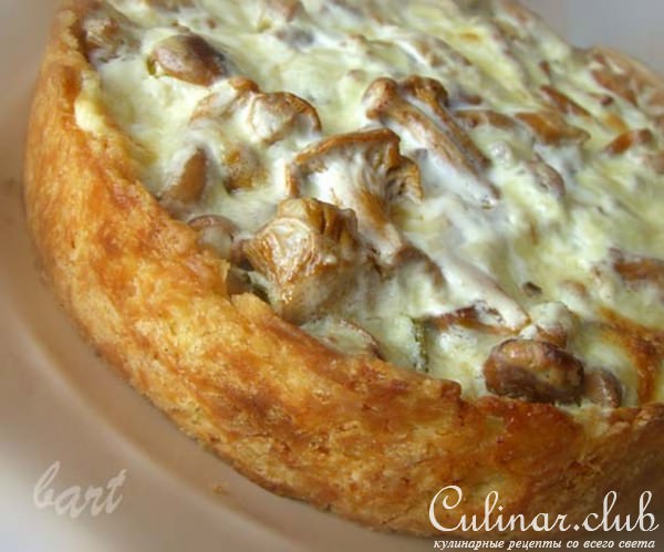 Киш с лисичками