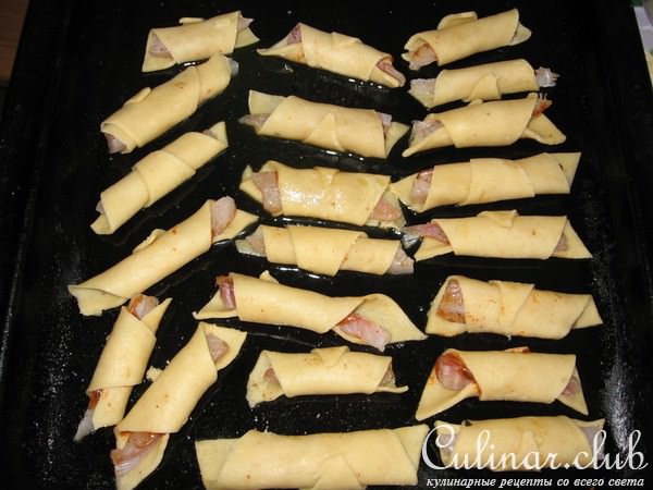 Рыбные рогалики(с необычным тестом).