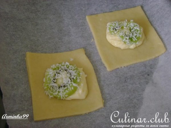 Творожное пирожное (печенье) с маскарпоне и фруктами