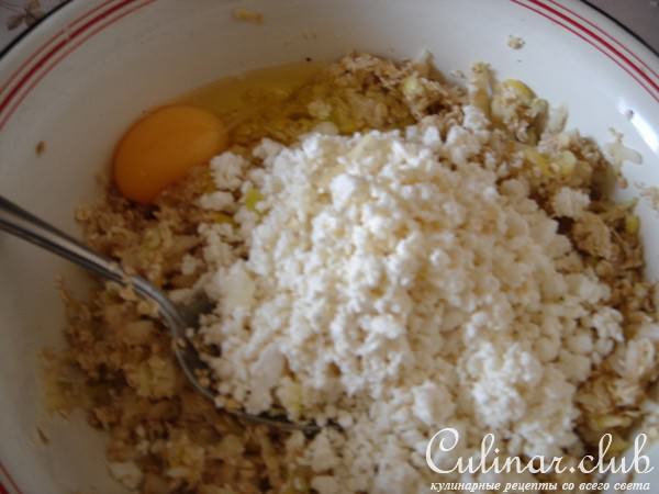 Овсяно-творожное печенье с яблоками