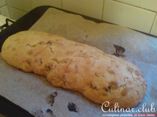 Бискотти с грецкими орехами и черносливом