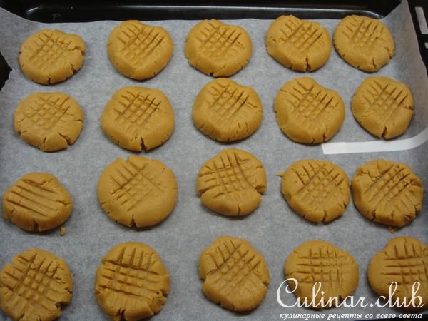 Нежное печенье с арахисовым маслом.