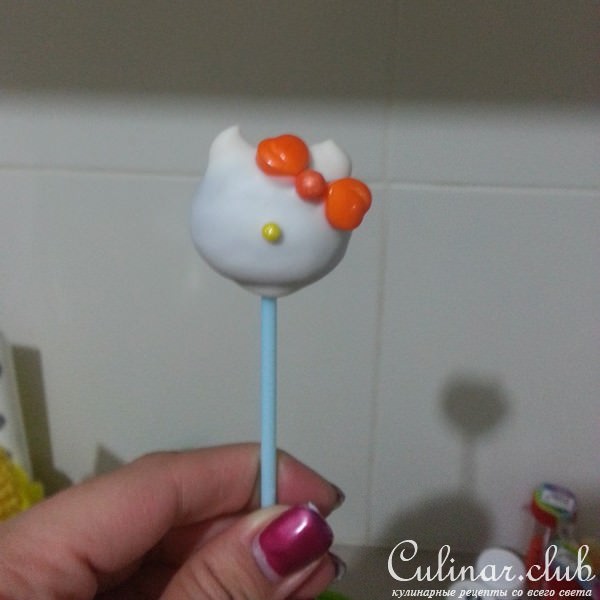 Hello Kitty cake pops или конфеты на палочке Привет Кися