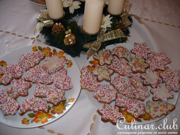 Печенье " НА ЁЛКУ " ( мой вариант )