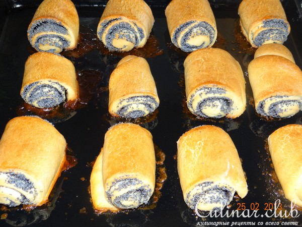 Маковые рулетики к чаю