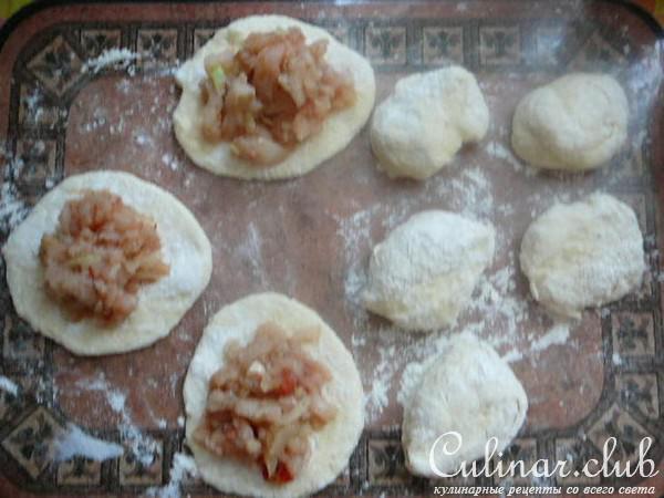 Лапти с рыбой