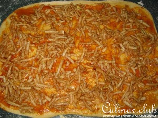 Булочки с яблоком из быстрого теста
