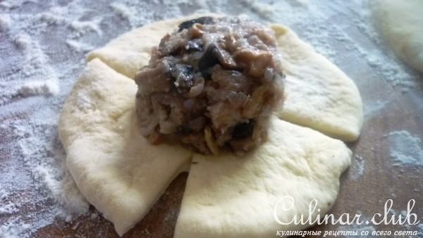 Кныши с гречневой кашей,куриным филе,грибами и песто + бонус!!!