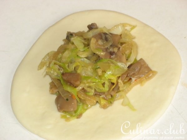 Быстрые пирожки с капустой и грибами