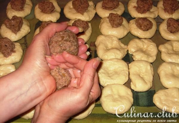 Пирожки на «два укуса» с мясом (мой вариант)