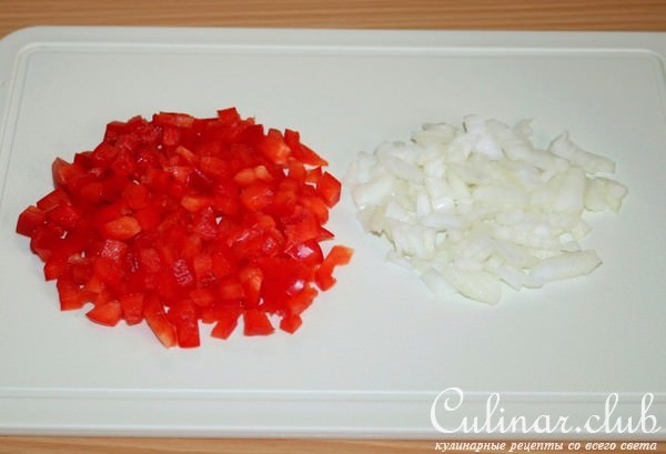 Слоеные конвертики с мясом,рисом и болгарским перцем