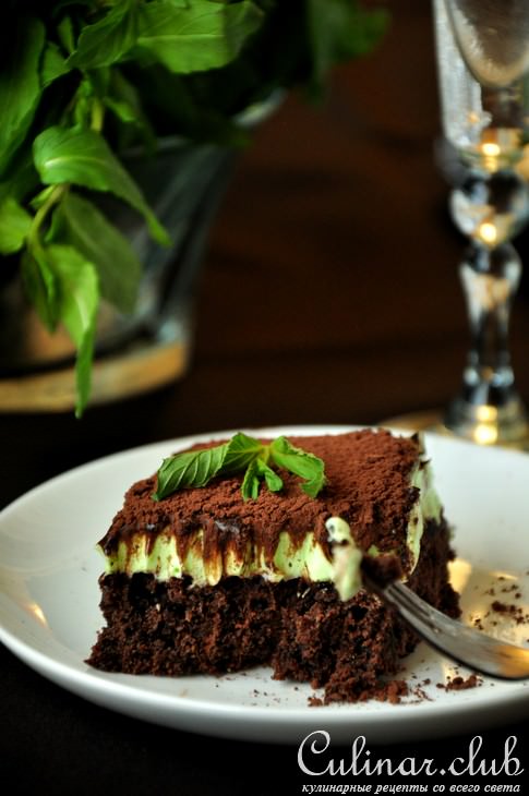 Brownies with mint filing (+ бонус,рецепт мятного сиропа)