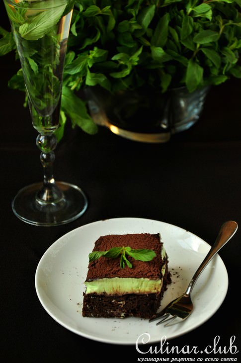 Brownies with mint filing (+ бонус,рецепт мятного сиропа)