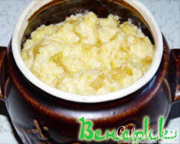 каша пшенная с тыквой в горшочке
