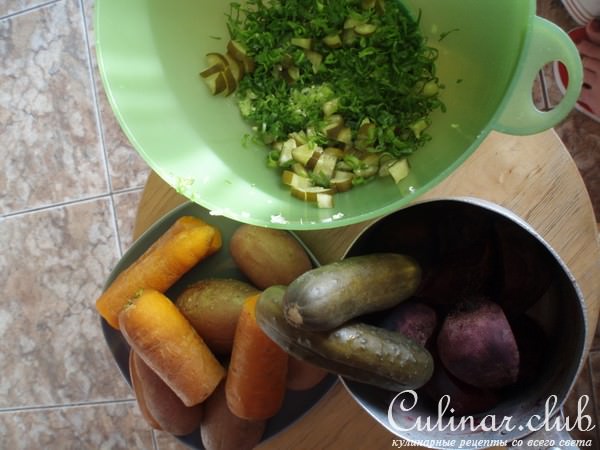 Винегрет (вариат... с селедкой или мясом)