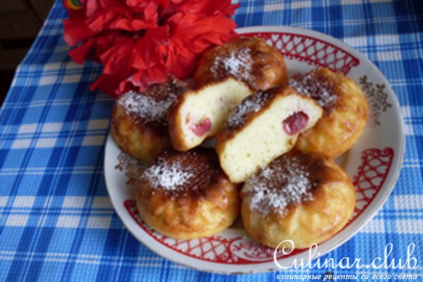 Сырники с клюквой из духовки