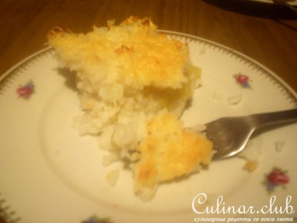 Рисовая запеканка с сыром и грушами