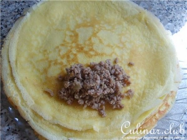 блинчики с мясом