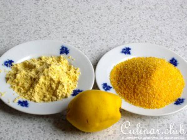 Кукурузная каша с айвой и медом