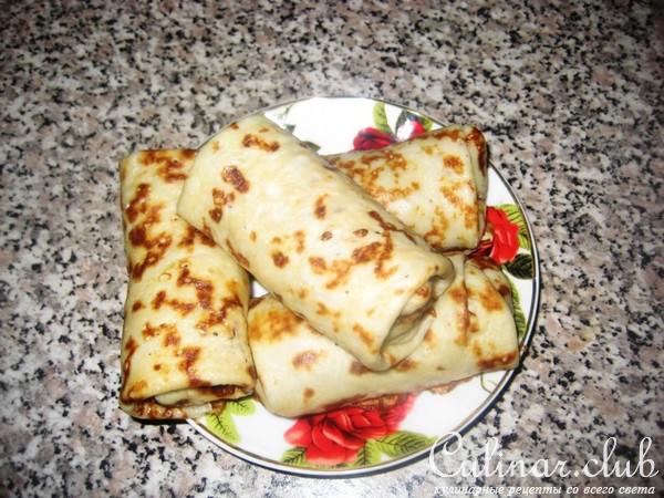 Блинчики с капустной начинкой
