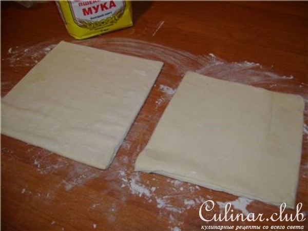 Мясо в слоеном тесте