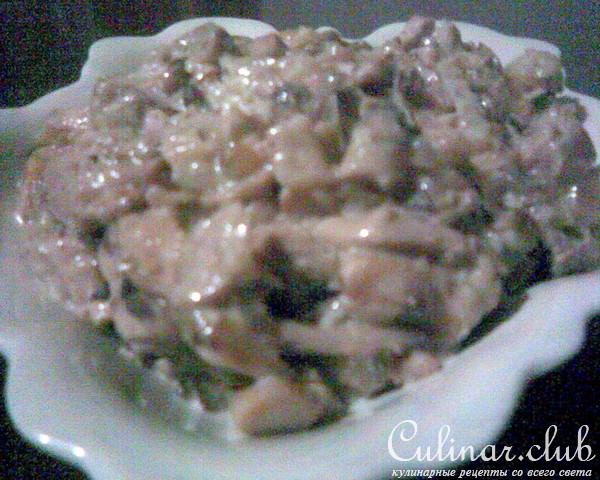 Вешенки со сметаной (грибная икра)
