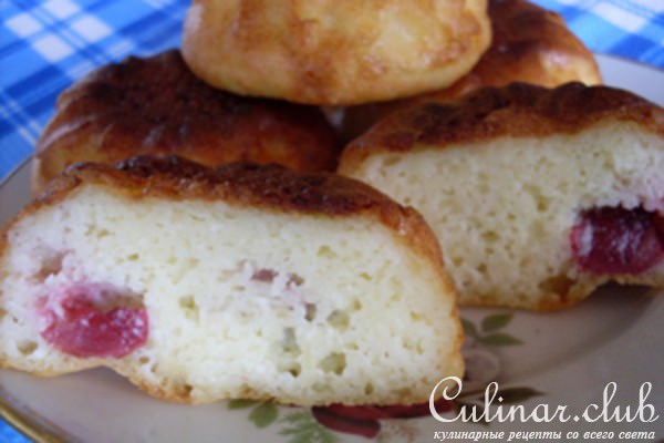 Сырники с клюквой из духовки