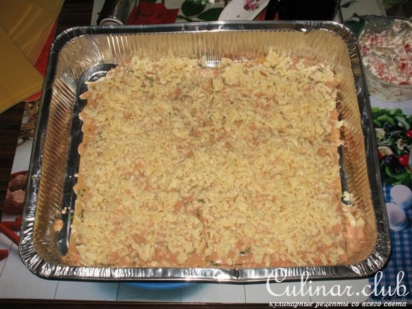 Лазанья овощная с грибами