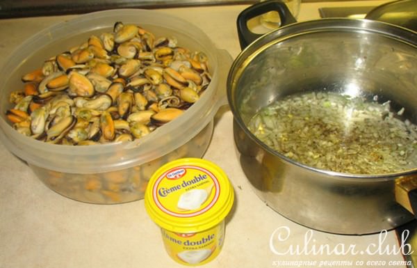Блины с морскими ракушками