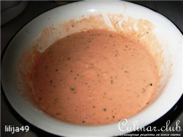 Луковые кольца в томатном кляре