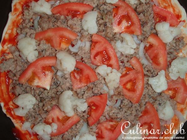 ПИЦЦА МЯСНАЯ С ЦВЕТНОЙ КАПУСТОЙ