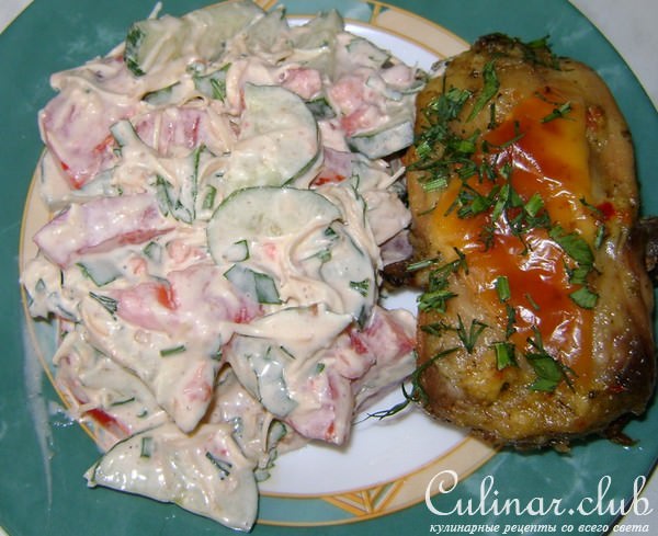 Запеченая курица в нежном маринаде