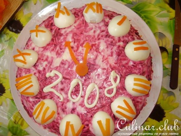 классическая шуба-часы