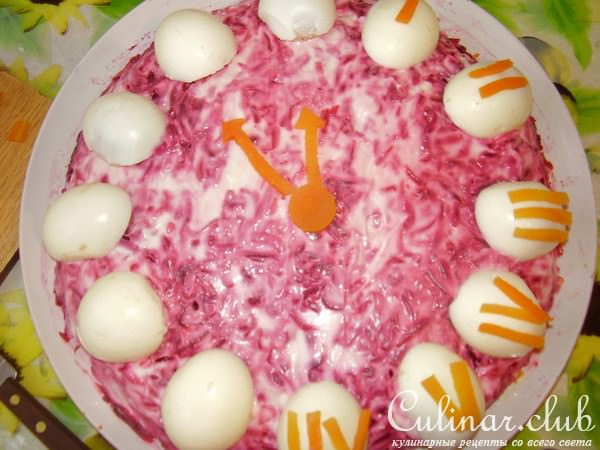 классическая шуба-часы