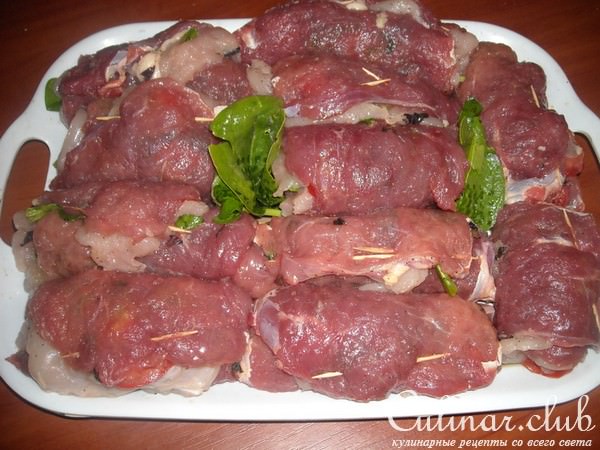 рулетики мясные