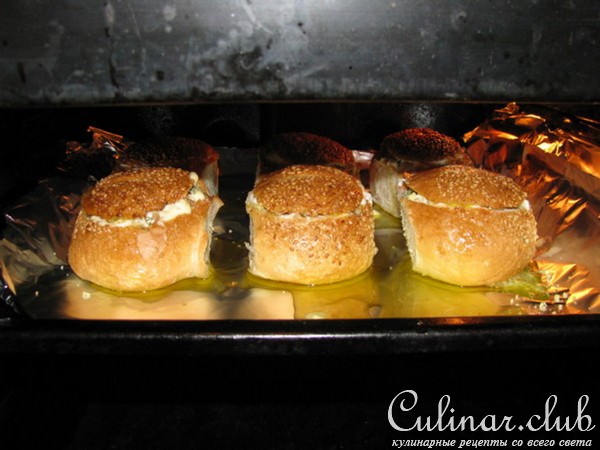 Булочки с овощами и грибами