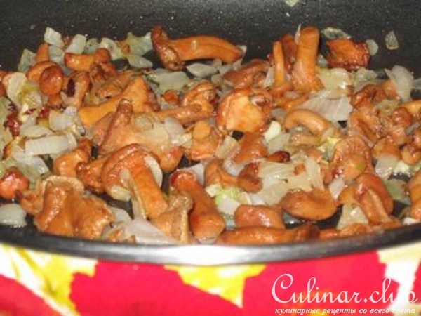 Картофельные гнездышки с лисичками