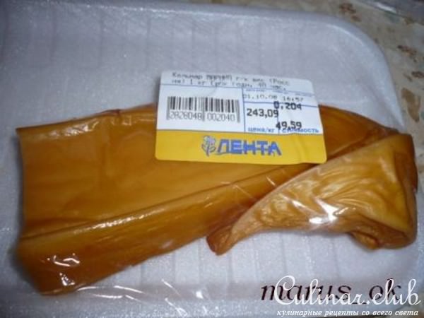 Пицца с копченым кальмаром на дранике