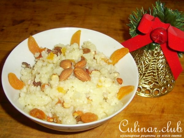 Кутья рождественская рисовая
