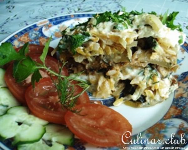 Закуска из кабачков слоёная