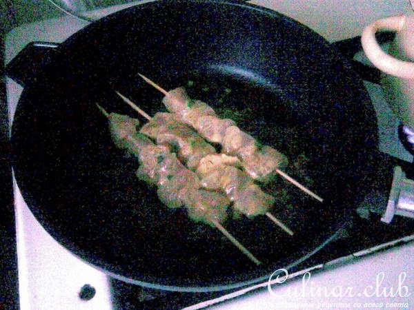 Куриные шашлычки с овощами