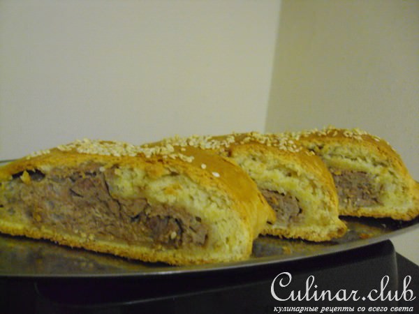 Рулет с куриными потрошками