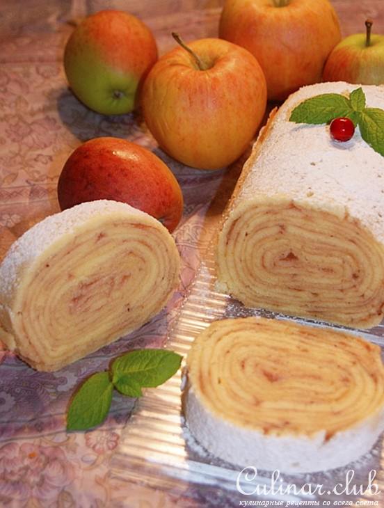 Рулет с яблоками"Bolo de Rolo"