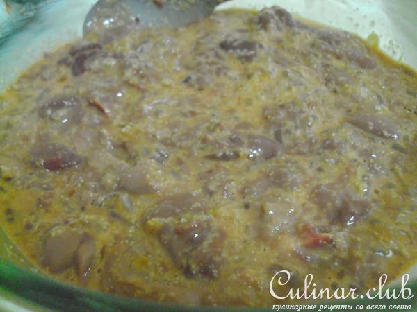 Рулет с куриными потрошками