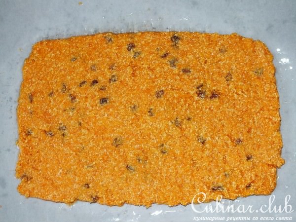 Морковный рулет с курагой