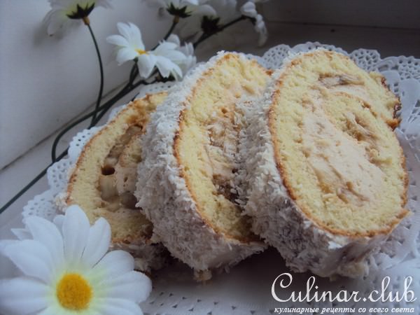 Рулет с «карамельными» бананами со вкусом топленого молока/ Дуэль