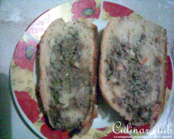 Сытный рулет со сборной начинкой